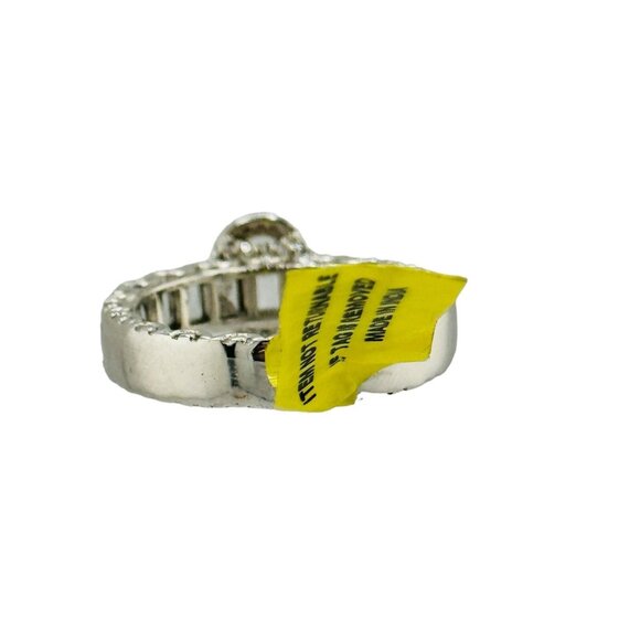 NWT Chuck Clemency Clear Topaz Sterling Silver Halo Ring Size 10 Designer Heavy - Picture 5 of 10